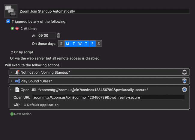 Join Standup Macro Automatically