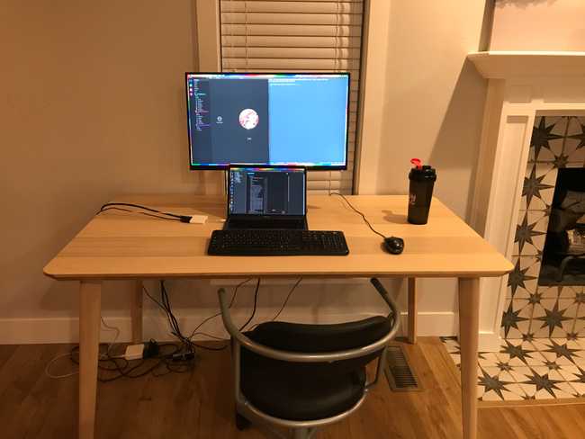 My afternoon desk setup