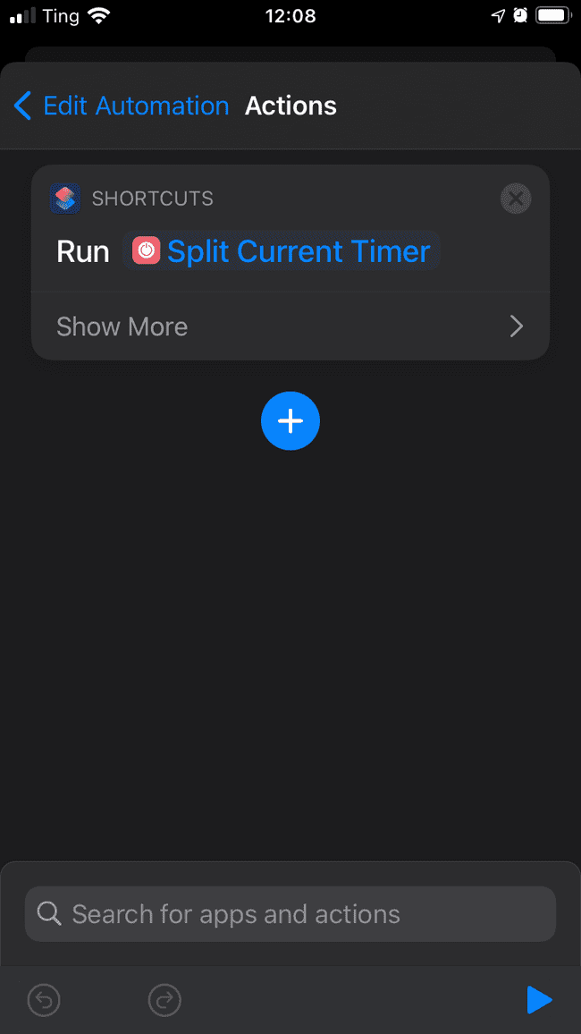 Split Current Timer Shortcut